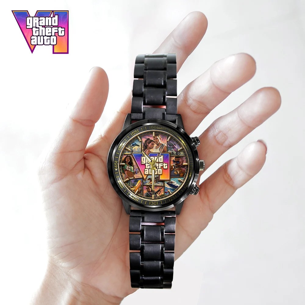 Grand Theft Auto VI Black Stainless Steel Watch – GNE8379