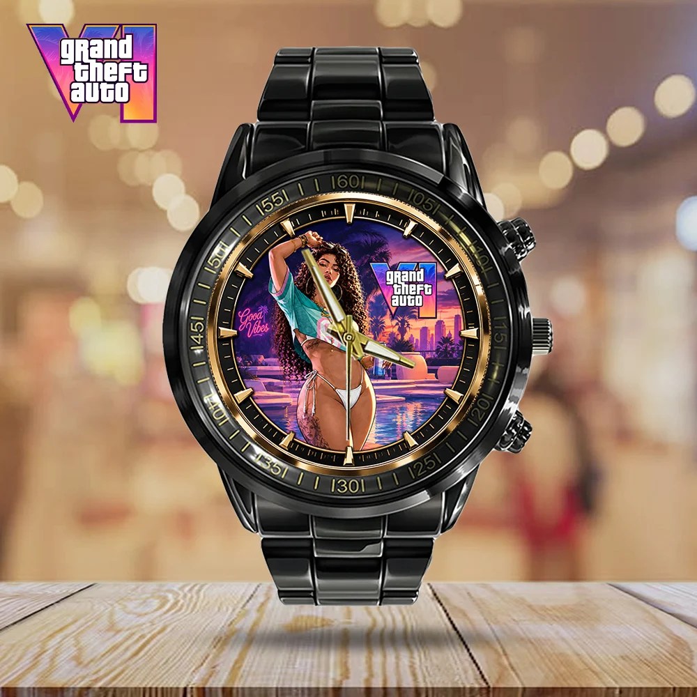 Grand Theft Auto VI Black Stainless Steel Watch – GNE8737