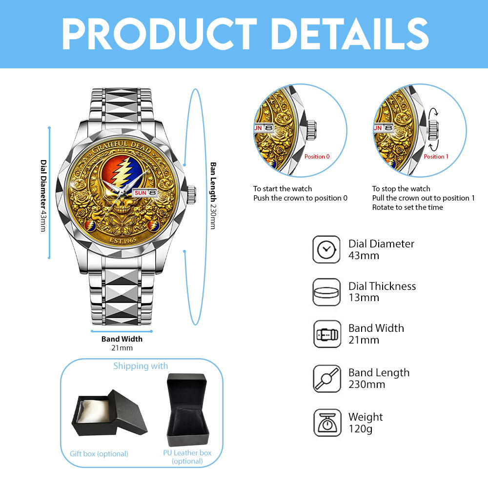 Grateful Dead Alloy Luxury Quartz Watch – MAITM14708