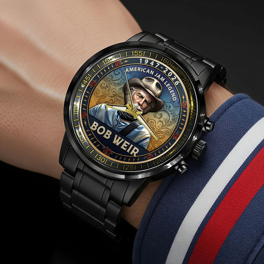 Grateful Dead x Bob Weir Black Stainless Steel Watch – HOATT15749