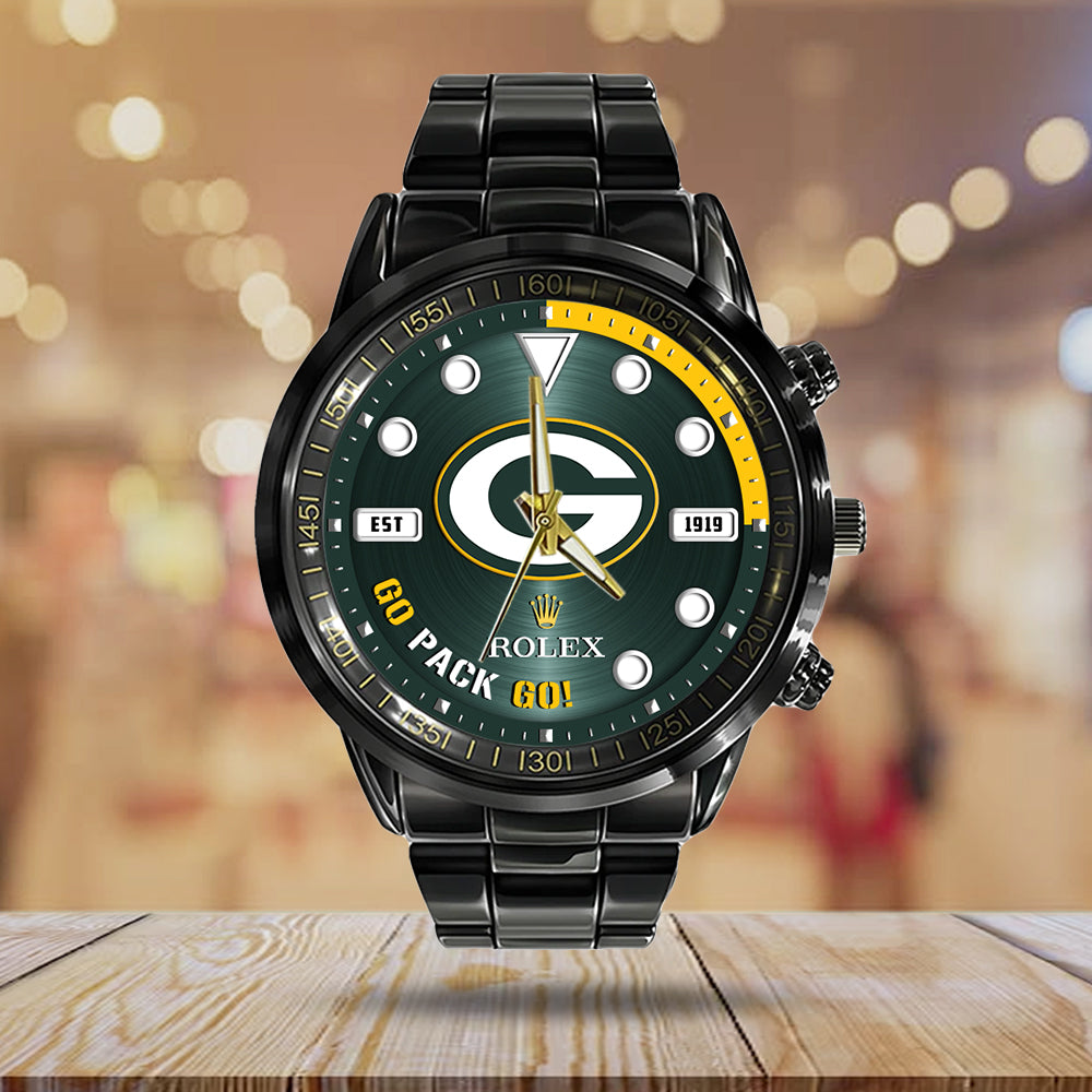 Green Bay Packers x Rolex Black Stainless Steel Watch – MAITM 10794
