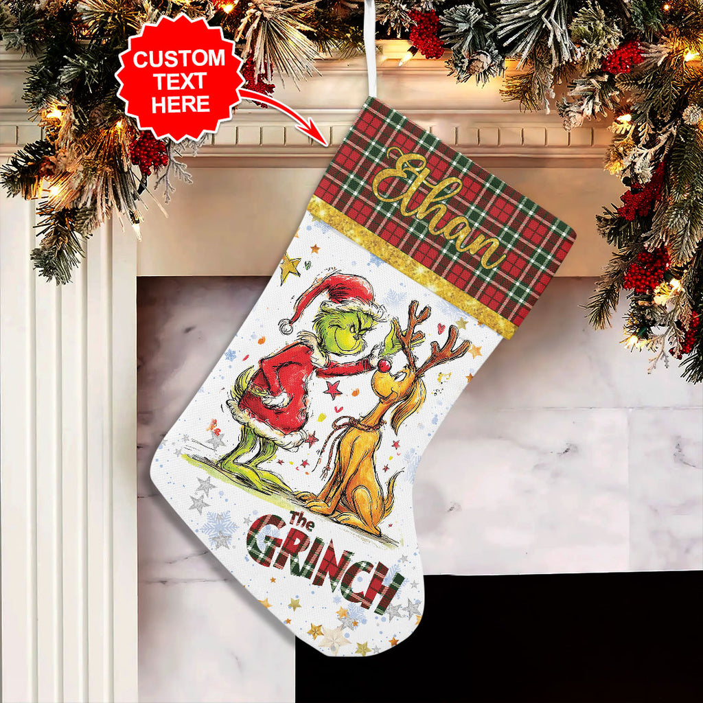 Personalized The Grinch Christmas Stocking – HOATT14098