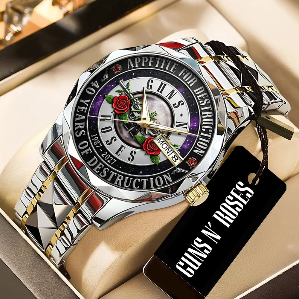 Guns N' Roses 40th Anniversary Alloy Luxury Quartz Watch – TANTN21630