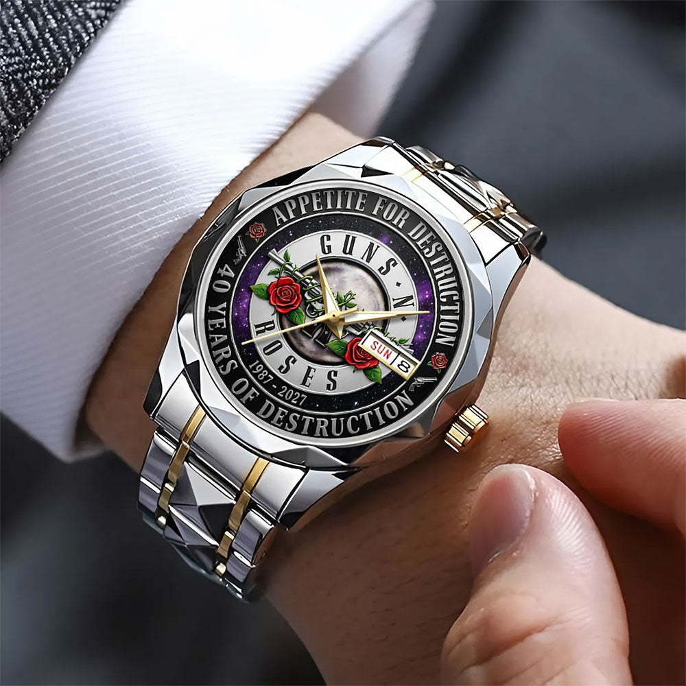 Guns N' Roses 40th Anniversary Alloy Luxury Quartz Watch – TANTN21630