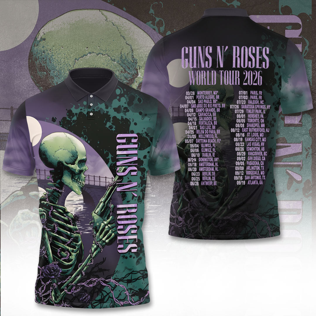 Guns N' Roses Tour 2026 3D Apparel – TANTN24305