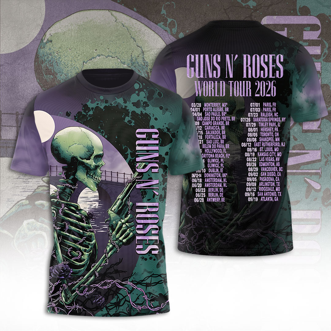 Guns N' Roses Tour 2026 3D Apparel – TANTN24305