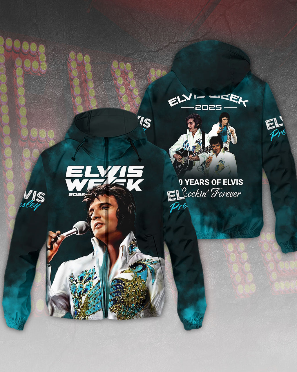 Elvis Presley 3D Windbreaker Jacket – HOATT 11324