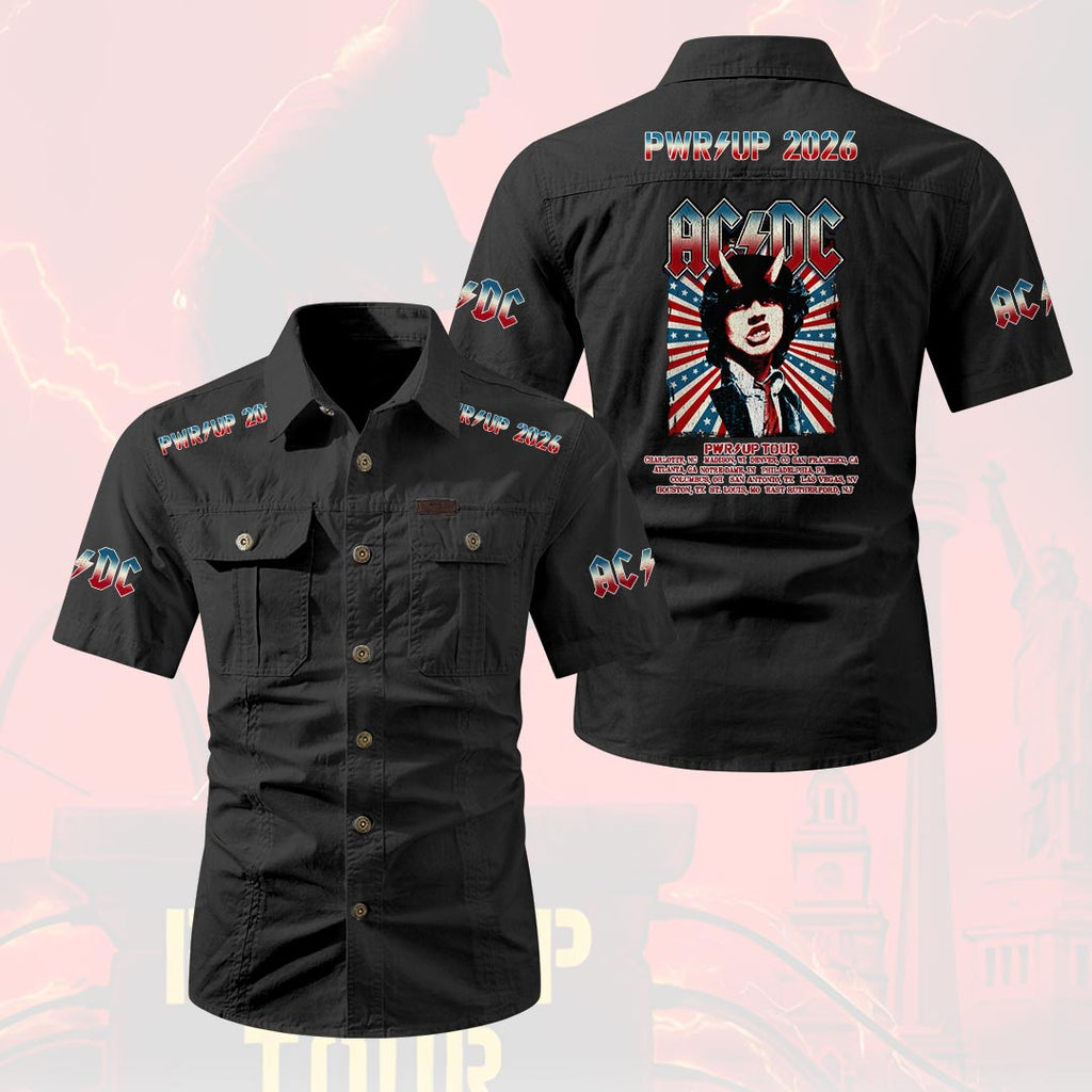 AC/DC World Tour 2026 2D Short Sleeve Mechanic Shirt – HOATT20166