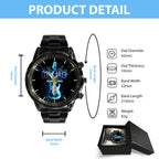 AC/DC Black Stainless Steel Watch – HUANNM 4891