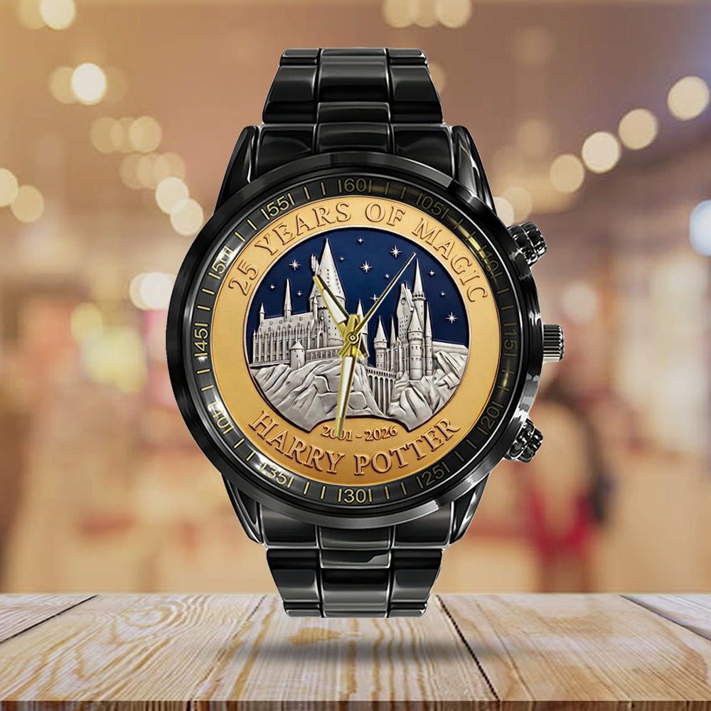 Harry Potter 25th Anniversary 2026 Black Stainless Steel Watch – TMTHU4861