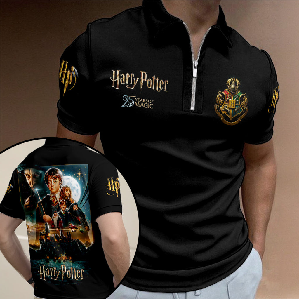 Harry Potter 25th Anniversary 2026 Zip Polo Shirt – TANTN19668
