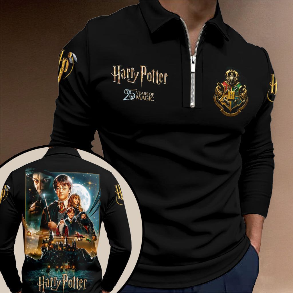 Harry Potter 25th Anniversary 2026 Zip Polo Shirt – TANTN19668