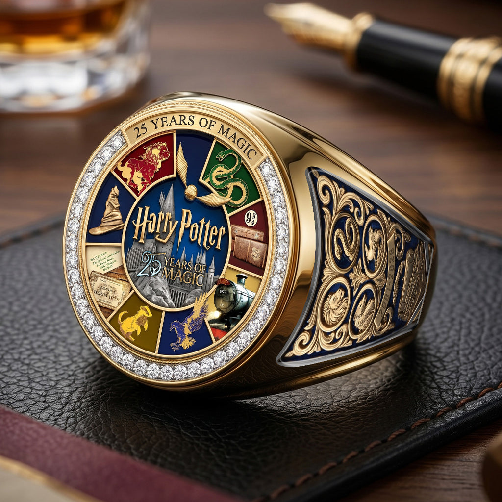 Harry Potter 25th Anniversary 3D Engraved Ring – TMTHU8565