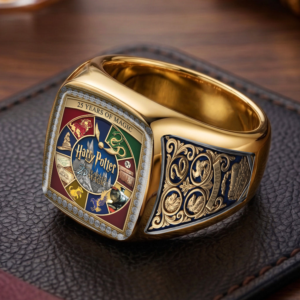 Harry Potter 25th Anniversary 3D Engraved Ring – TMTHU8565