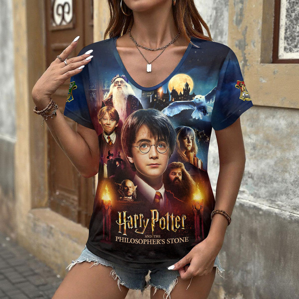 Harry Potter 25th Anniversary 3D Women's V-Neck T-Shirt – HOATT20249