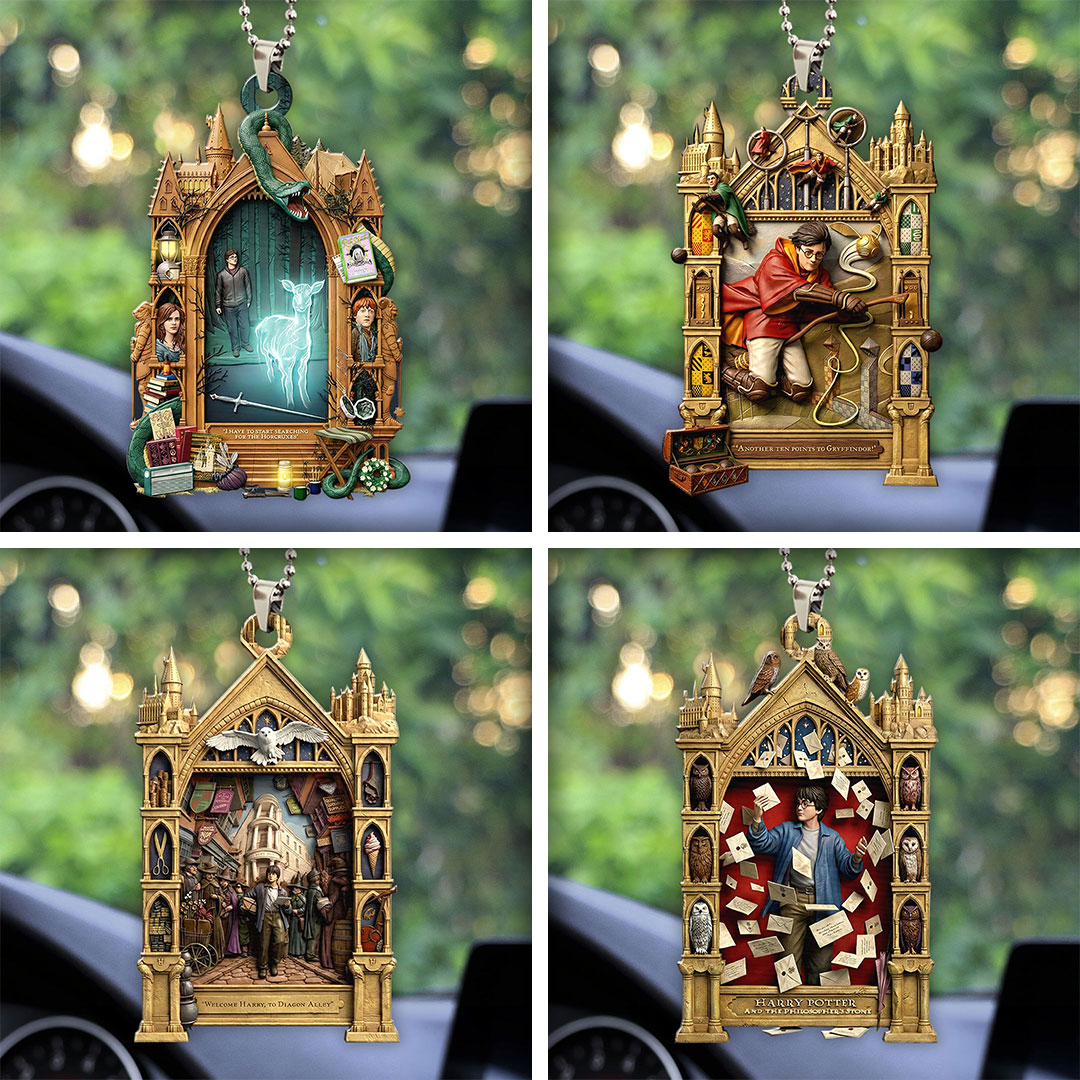 4PCS Harry Potter 25th Anniversary Custom Shape 2-Side Printed Acrylic Ornament – HOATT15325