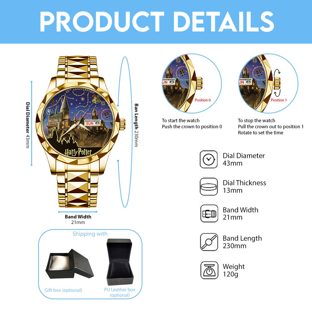 Harry Potter 25th Anniversary Alloy Luxury Quartz Watch – TMTHU2763