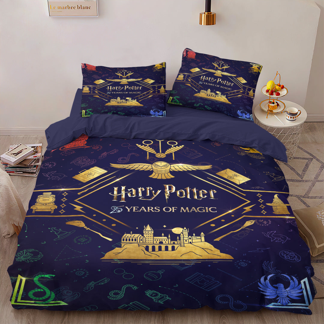 Harry Potter 25th Anniversary 3-Piece Duvet Bedding Set – TMTHU8540