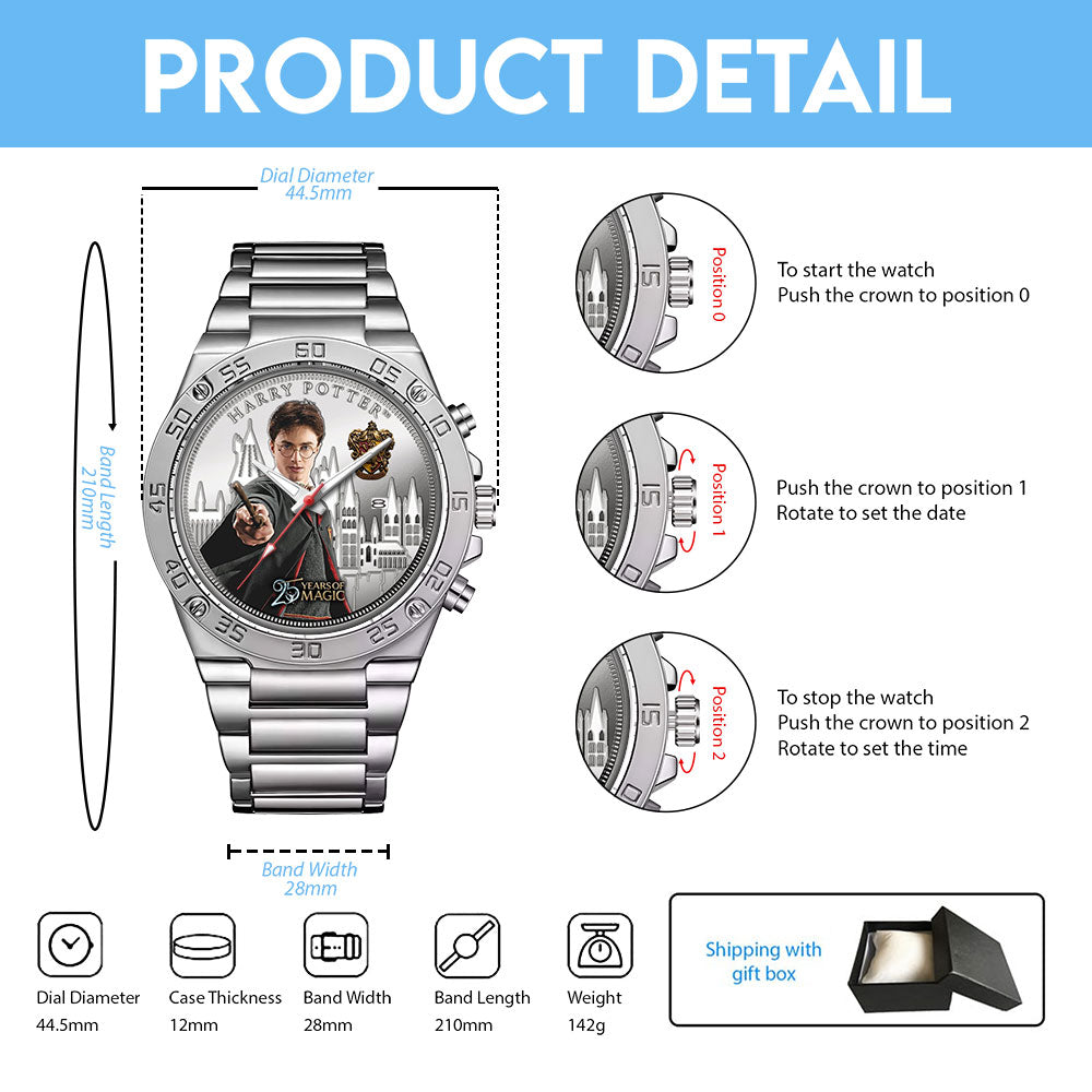 Harry Potter 25th Anniversary Gentleman Stainless Steel Watch – MAITM14153