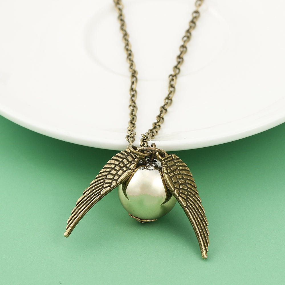 Harry Potter Golden Snitch Pendant Necklace – MAITMDROP104