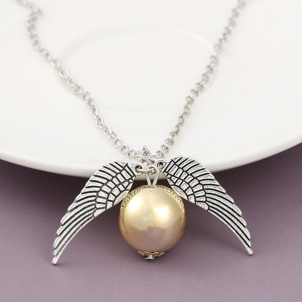 Harry Potter Golden Snitch Pendant Necklace – MAITMDROP104