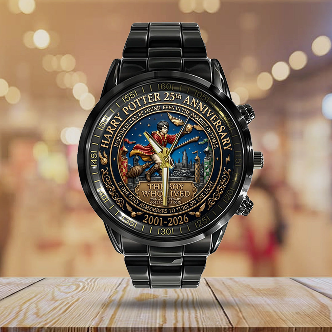 Harry Potter 25th Anniversary Black Stainless Steel Watch – TANTN21530