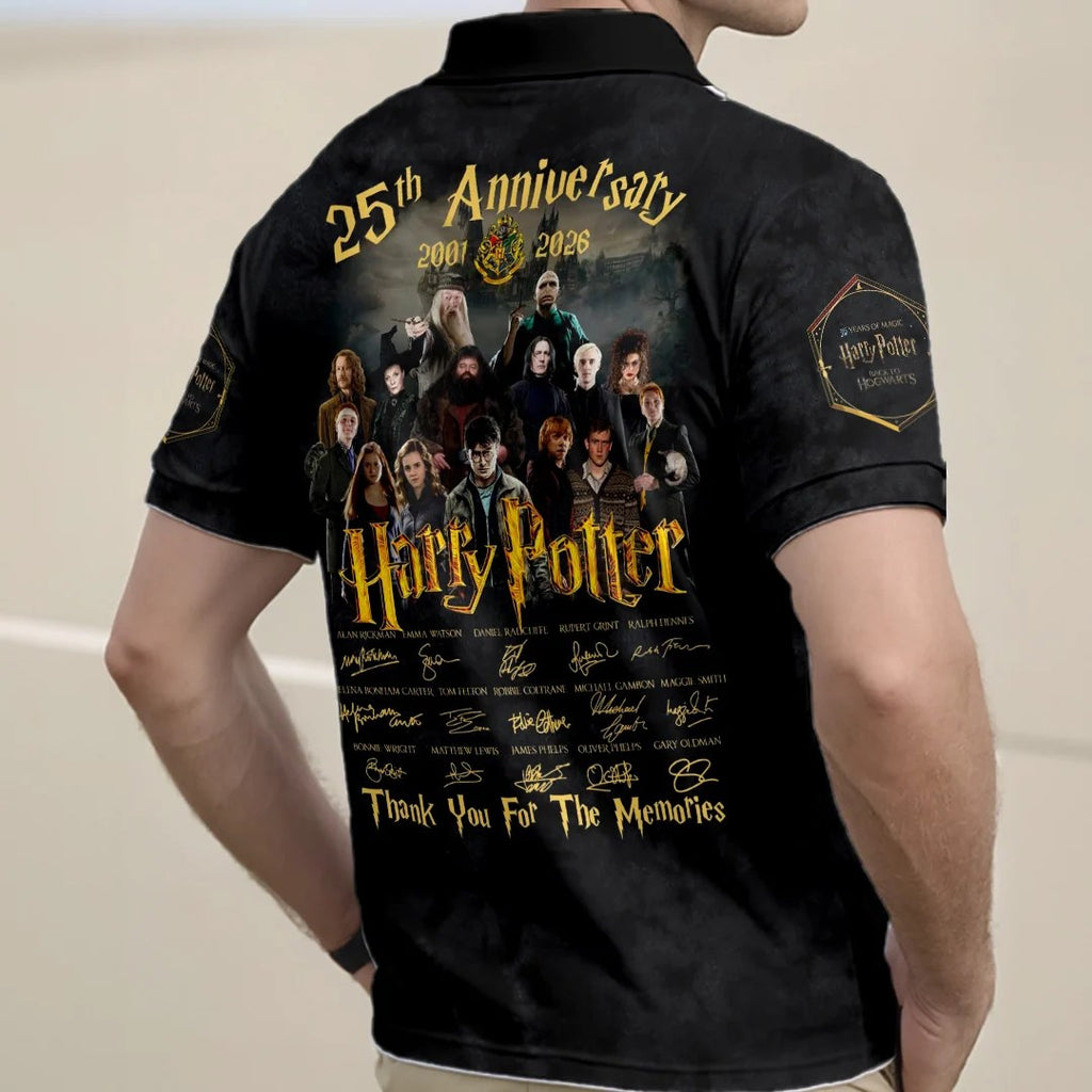 Harry Potter 25th Anniversary Zip Polo Shirt – TANTN24997