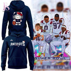 Hello Kitty New England Patriots Super Bolw Hoodie