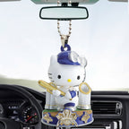 Hello Kitty x Los Angeles Dodgers Champions Custom shape 2-sided Acrylic Car Ornament – TMTHU2101