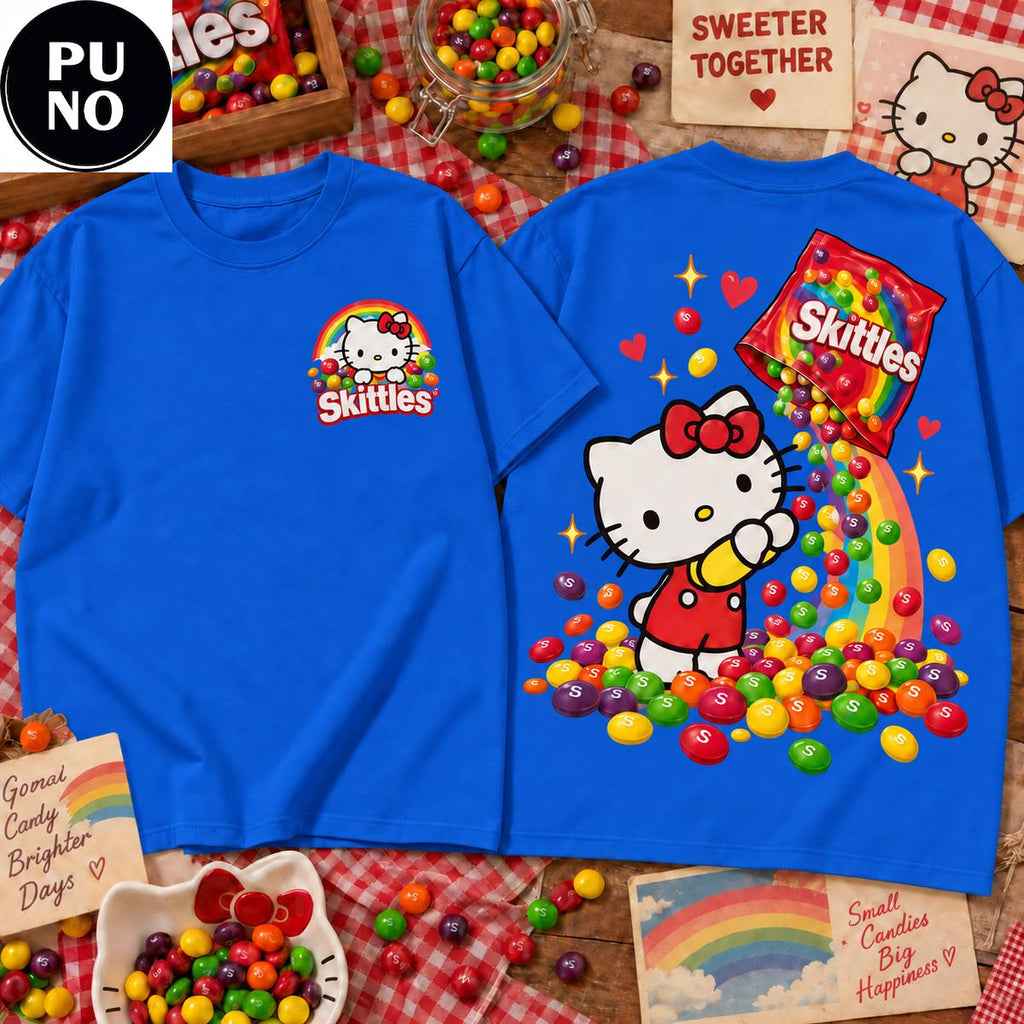 Hello Kitty x Skittles Rainbow Candy Graphic 2026 T-Shirt