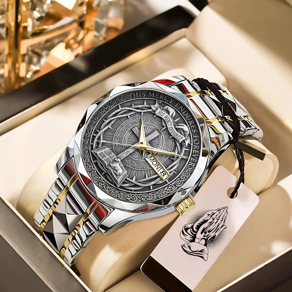 His Mercy Endures Forever Alloy Luxury Quartz Watch – TANTN17419