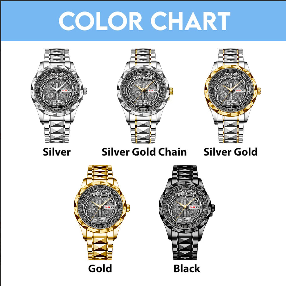 His Mercy Endures Forever Alloy Luxury Quartz Watch – TANTN17419