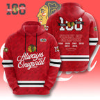 Chicago Blackhawks 100th Anniversary 2026 3D Apparel – GNE4344