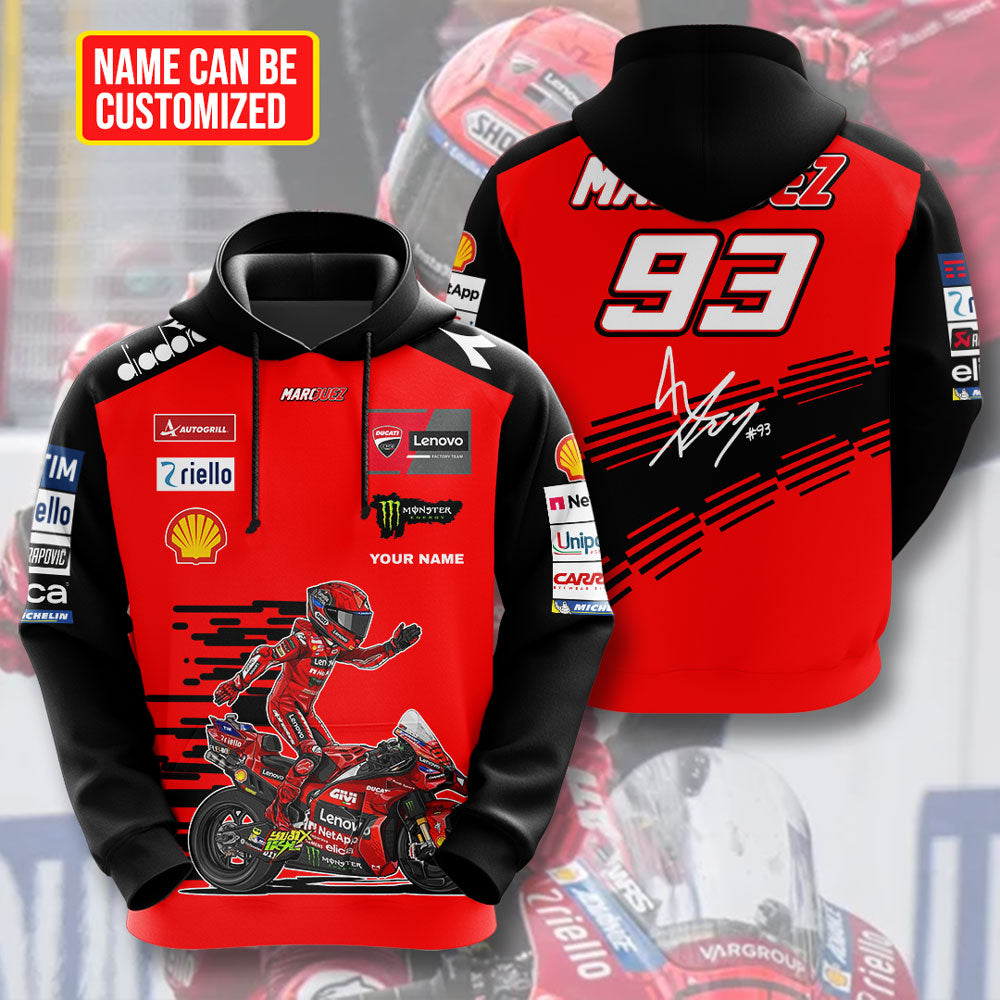 Personalized Ducati Lenovo Team x Marc Marquez 3D Apparel – TMTHU1184