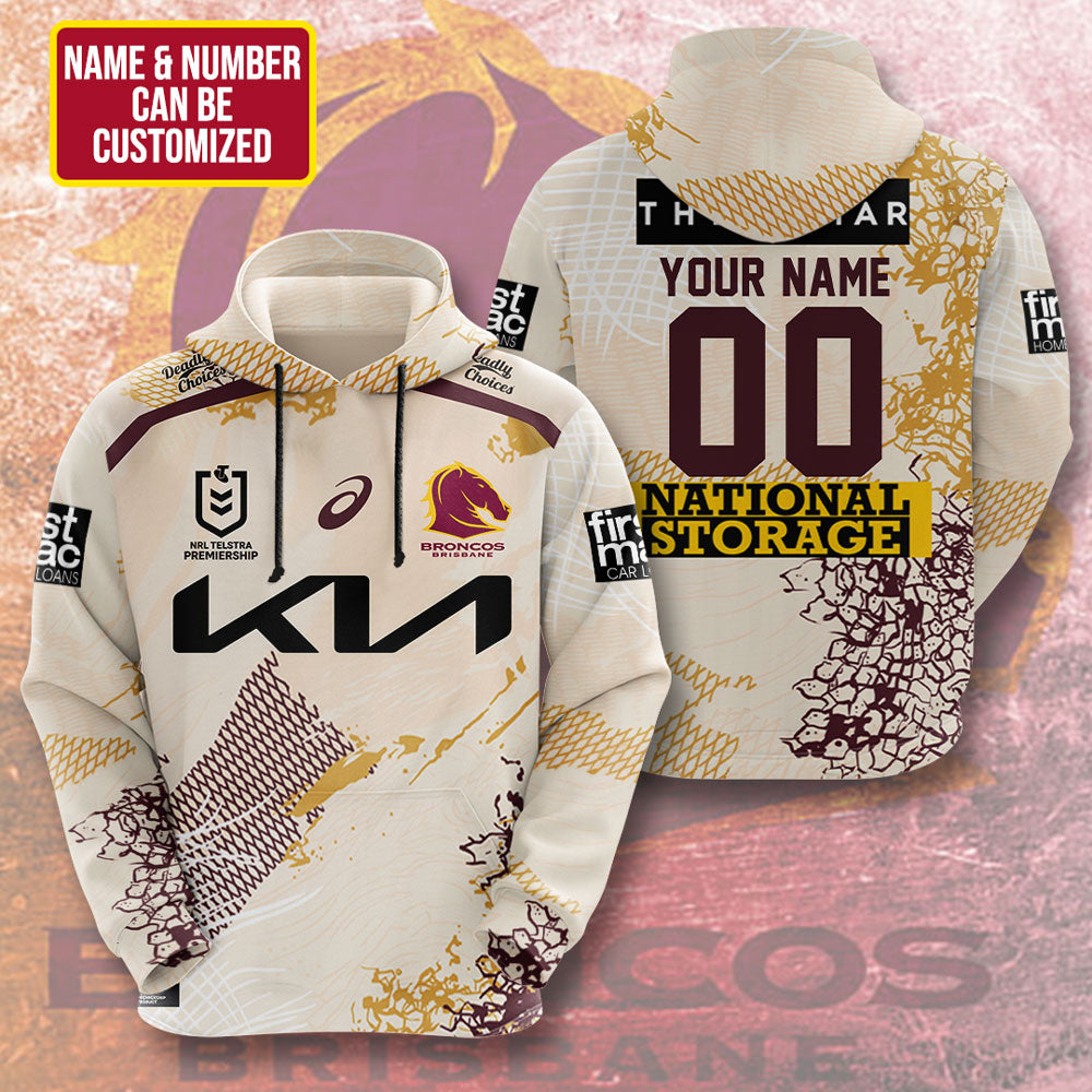 Personalized Brisbane Broncos 3D Apparel – TMTHU1256