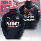 New England Patriots 2025 AFC Champions 3D Apparel – TMTHU3459