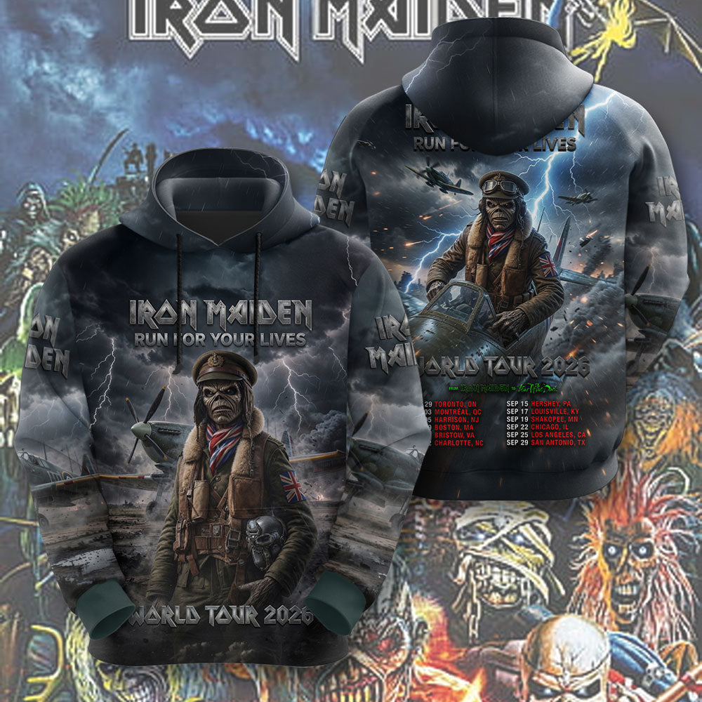 Iron Maiden 2026 World Tour 3D Apparel – TMTHU7387