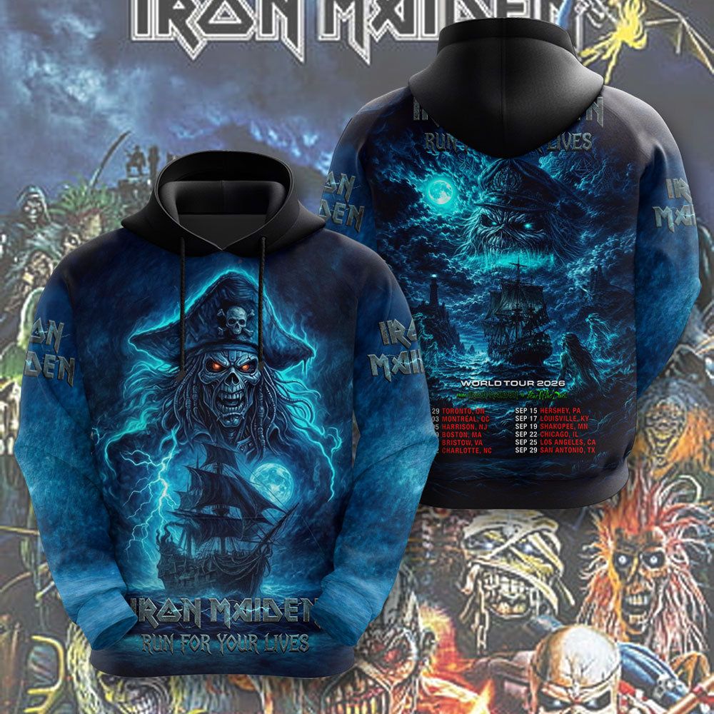 Iron Maiden 2026 World Tour 3D Apparel – TMTHU7705