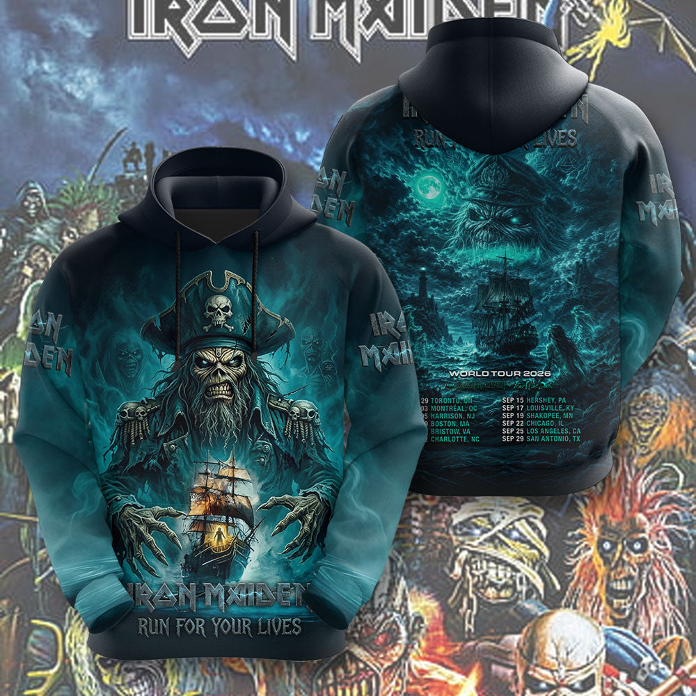 Iron Maiden 2026 World Tour 3D Apparel – TMTHU7893