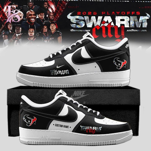 Houston Texans 2025 NFL Playoffs S.W.A.R.M.City Nike Air Force 1