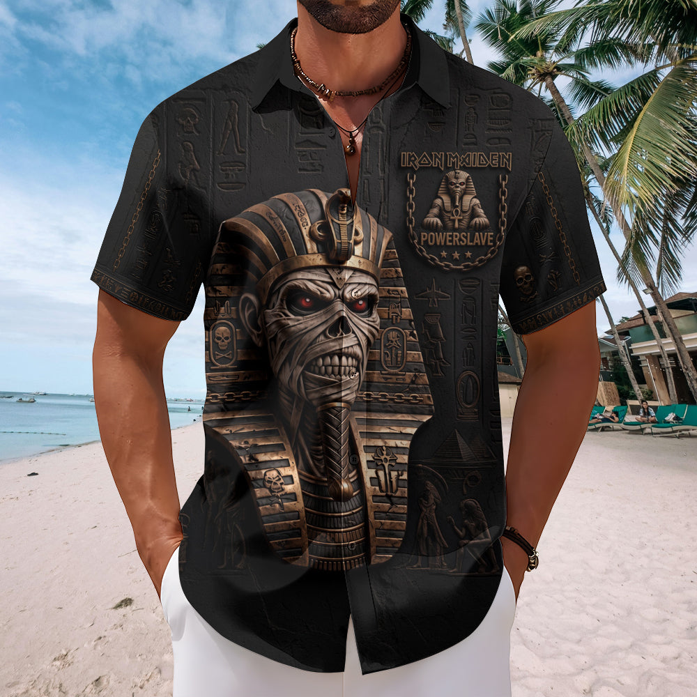 Iron Maiden Short Sleeve Button-Down Shirt – TMTHU8521