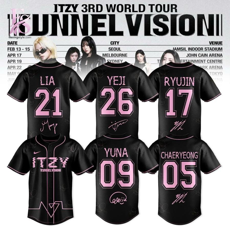 ITZY 3RD WORLD TOUR TUNNEL VISION Baseball Jersey