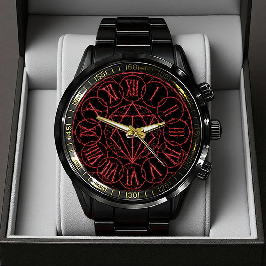 In Flames Black Stainless Steel Watch – TANTN24355
