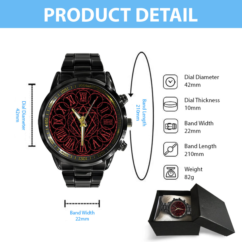 In Flames Black Stainless Steel Watch – TANTN24355