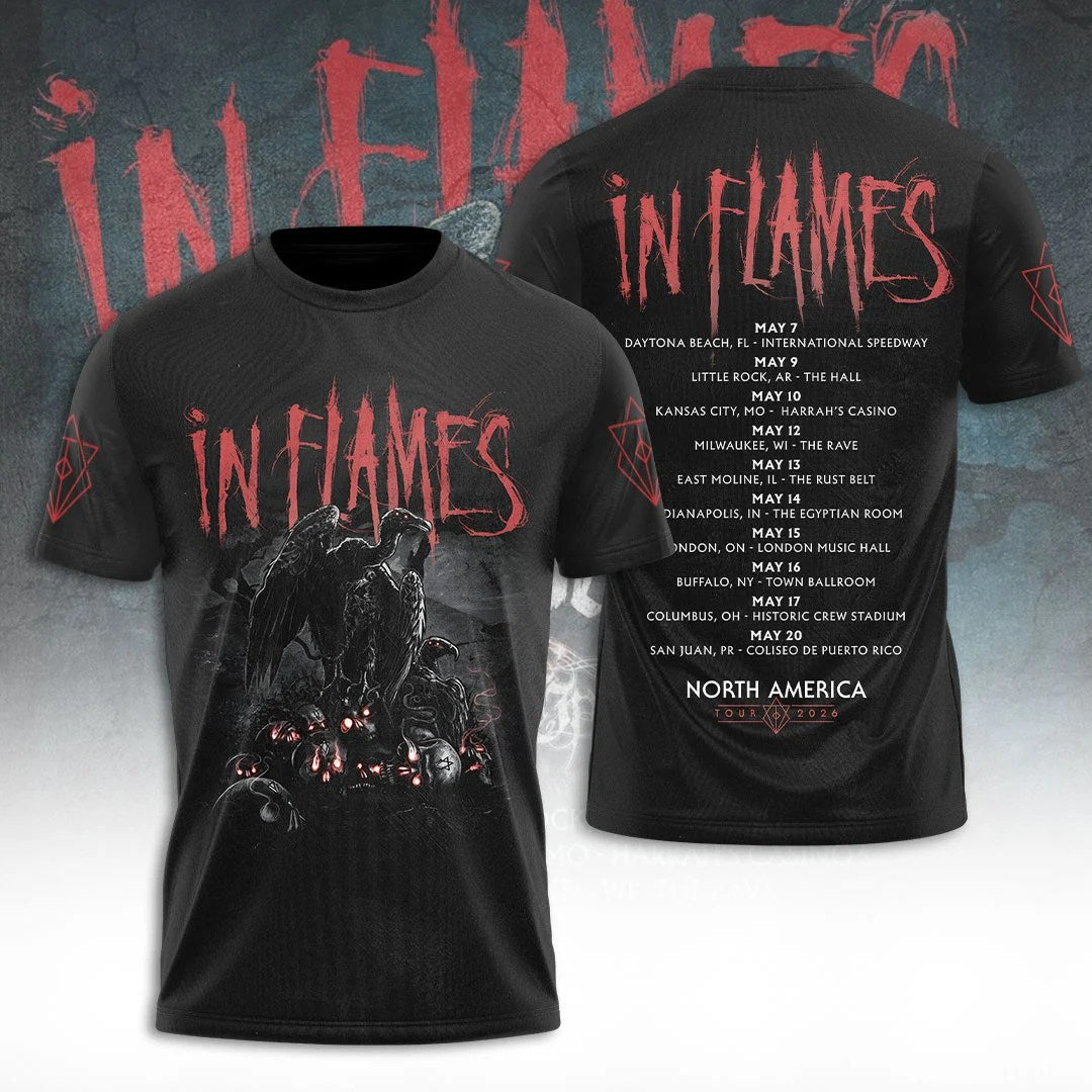 In Flames North America Tour 2026 3D Apparel – TANTN24955
