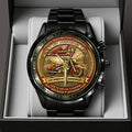Indian Motorcycle 125th Anniversary Black Stainless Steel Watch – TANTN21660