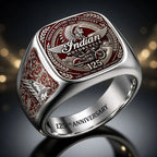 Indian Motorcycle 125th Anniversary 3D Engraved Ring – HOATT20422