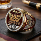 Indian Motorcycle 125th Anniversary 3D Engraved Ring – TMTHU9900