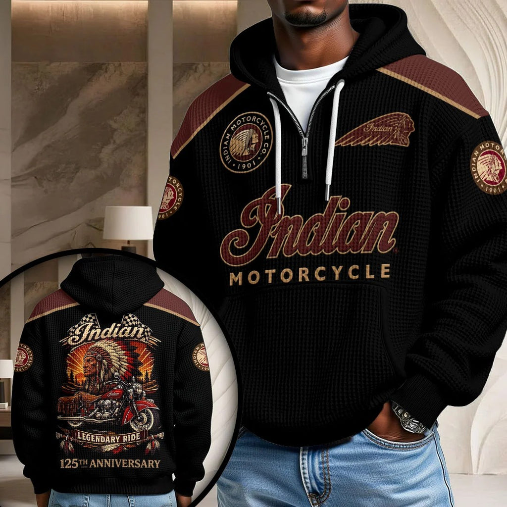 Indian Motorcycle 125th Anniversary 3D Unisex Waffle Hoodie – HOATT26842