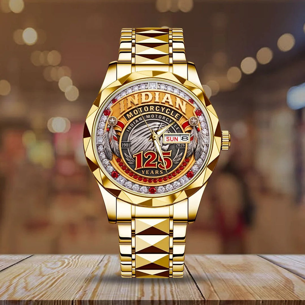 Indian Motorcycle 125th Anniversary Alloy Luxury Quartz Watch – TMTHU10071